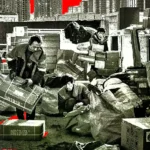 Repartidores cargan paquetes de pedidos online en Beijing, China