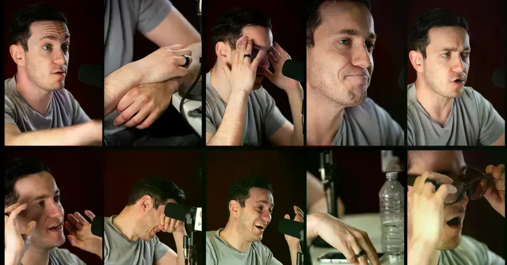 Ed Zitron en su estudio de podcast en Nueva York