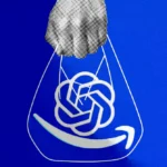 Ilustración conceptual de un agente de IA realizando compras online.