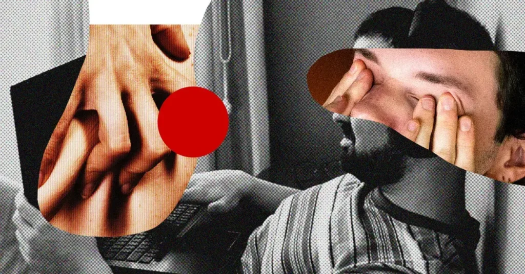 Ilustración sobre la aplicación Relay contra la adicción al porno