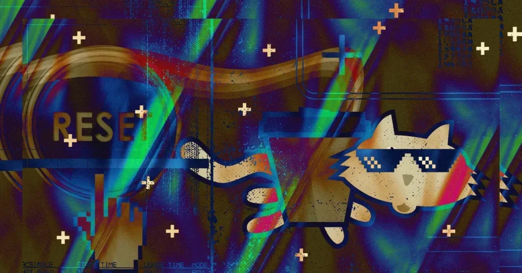 Ilustración sobre el reseteo de memes.