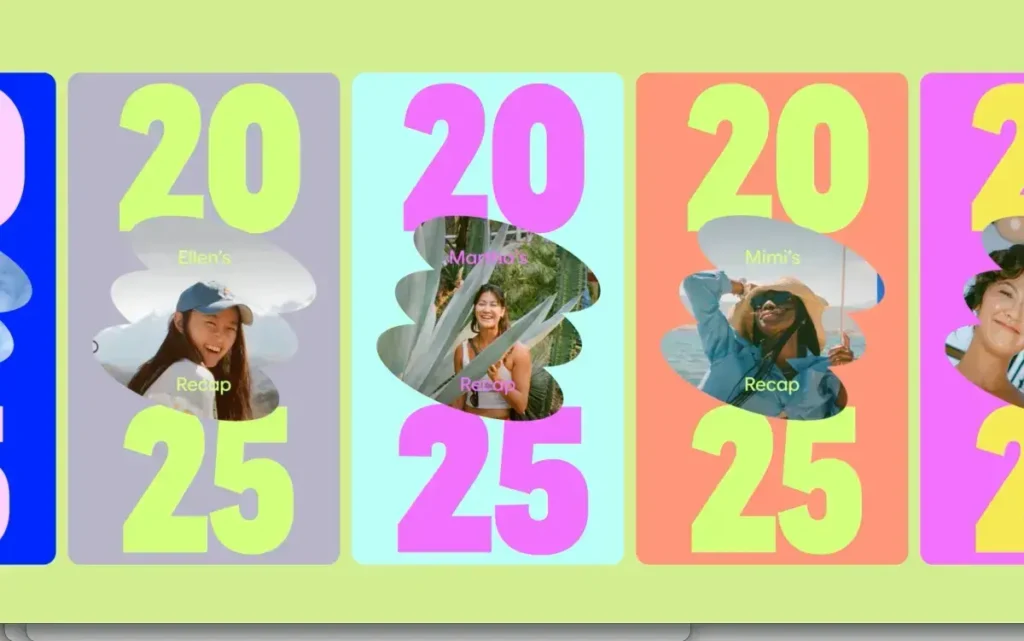 Interfaz del Recap de Google Photos 2025 mostrando estadísticas.