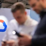 Ilustracion conceptual de un servidor y conexiones de red.