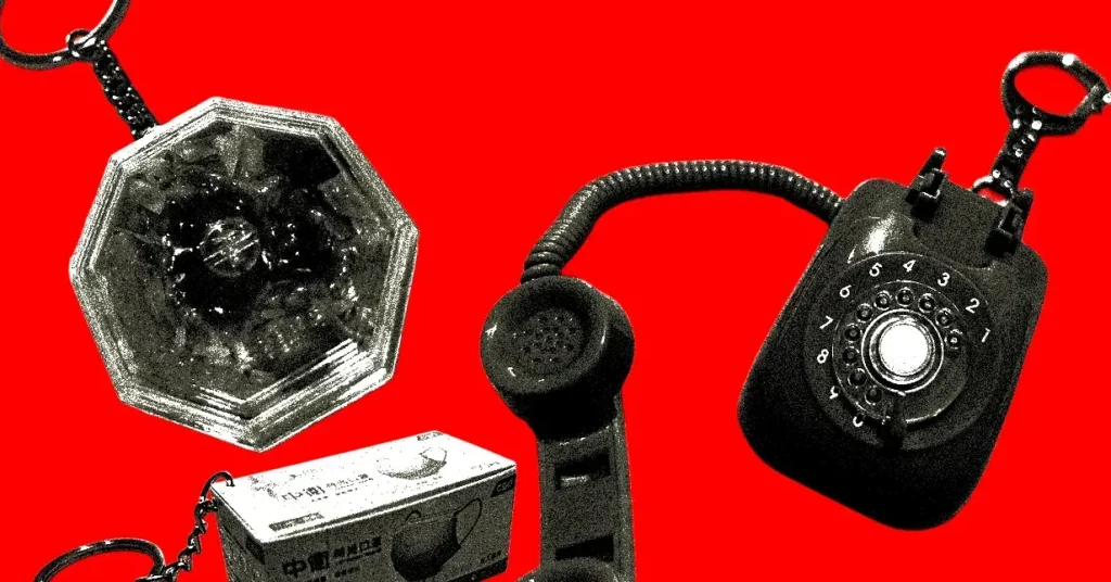 Llaveros con chip de pago con diseños de productos y personajes en Taiwán.