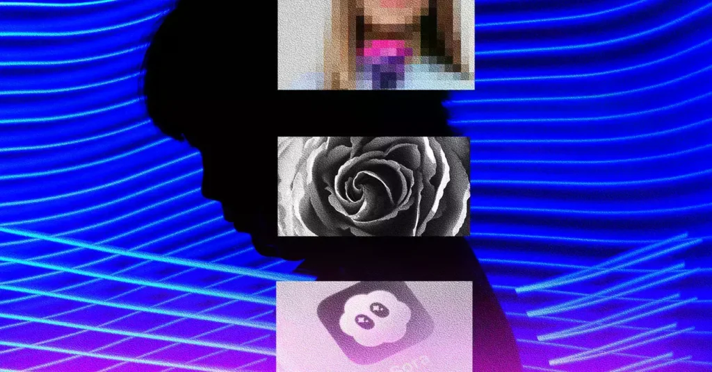 Ilustración de un vídeo generado por IA que muestra un juguete con forma de rosa vibrante.