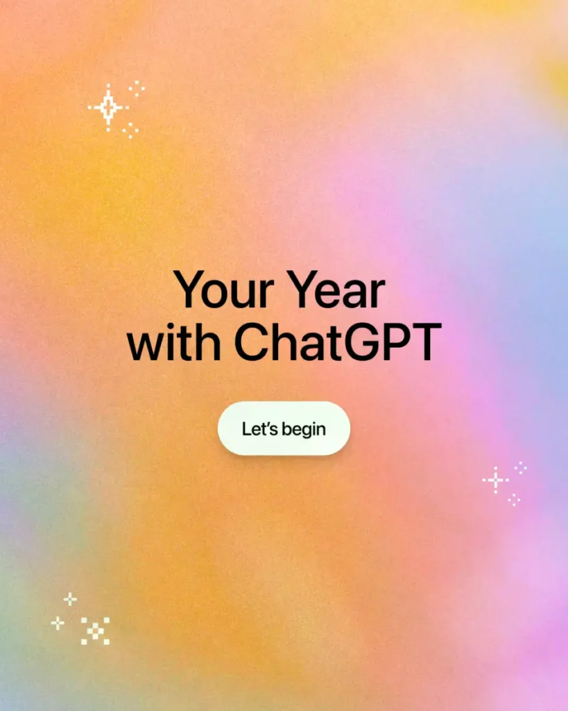 Captura de pantalla de la función "Tu Año con ChatGPT".