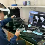 Imagen de proyección de núcleos celulares neuronales y dendritas.